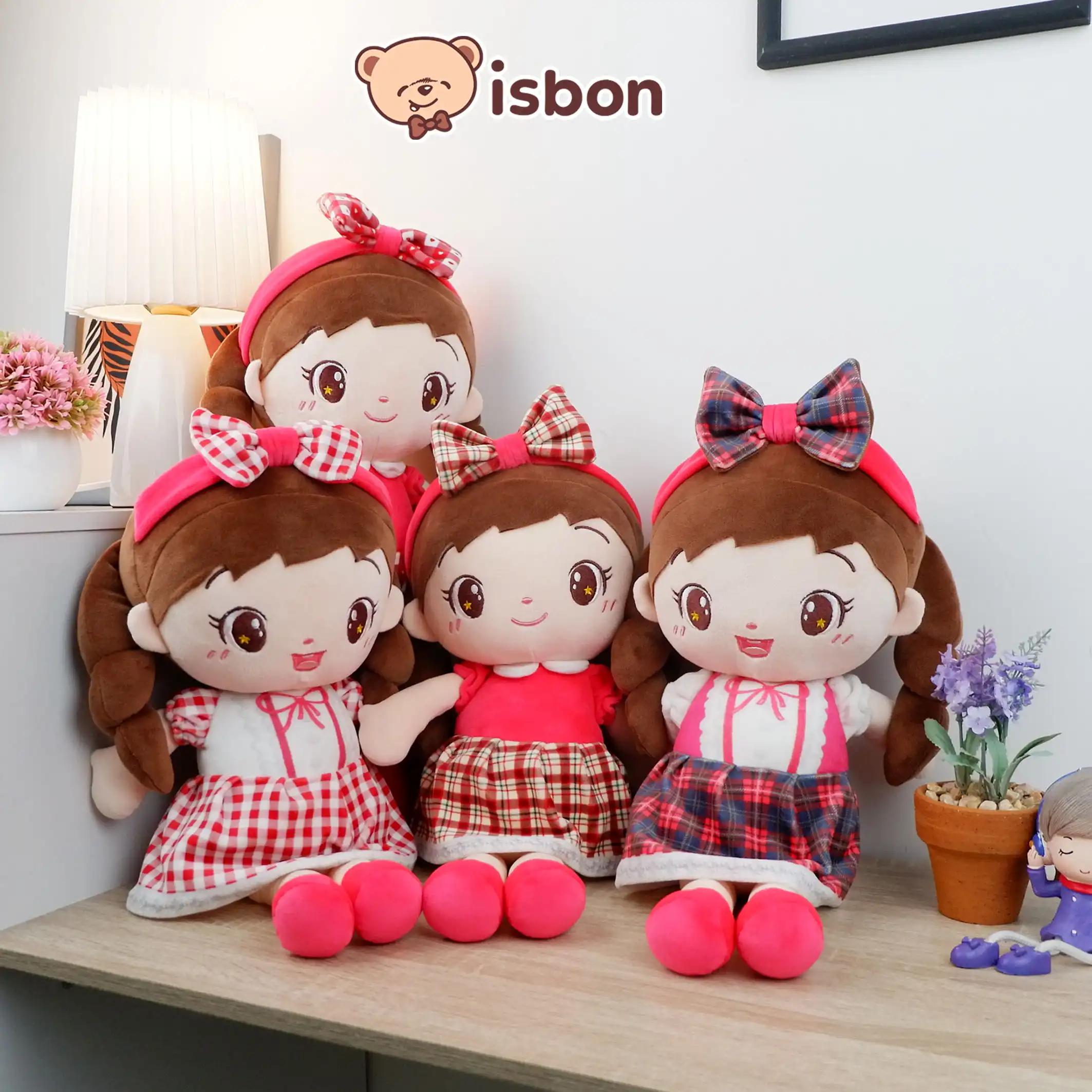 ISTANA BONEKA Cantik Floopy Beauty Red Cewek Cantik Kado Mainan Anak Premium