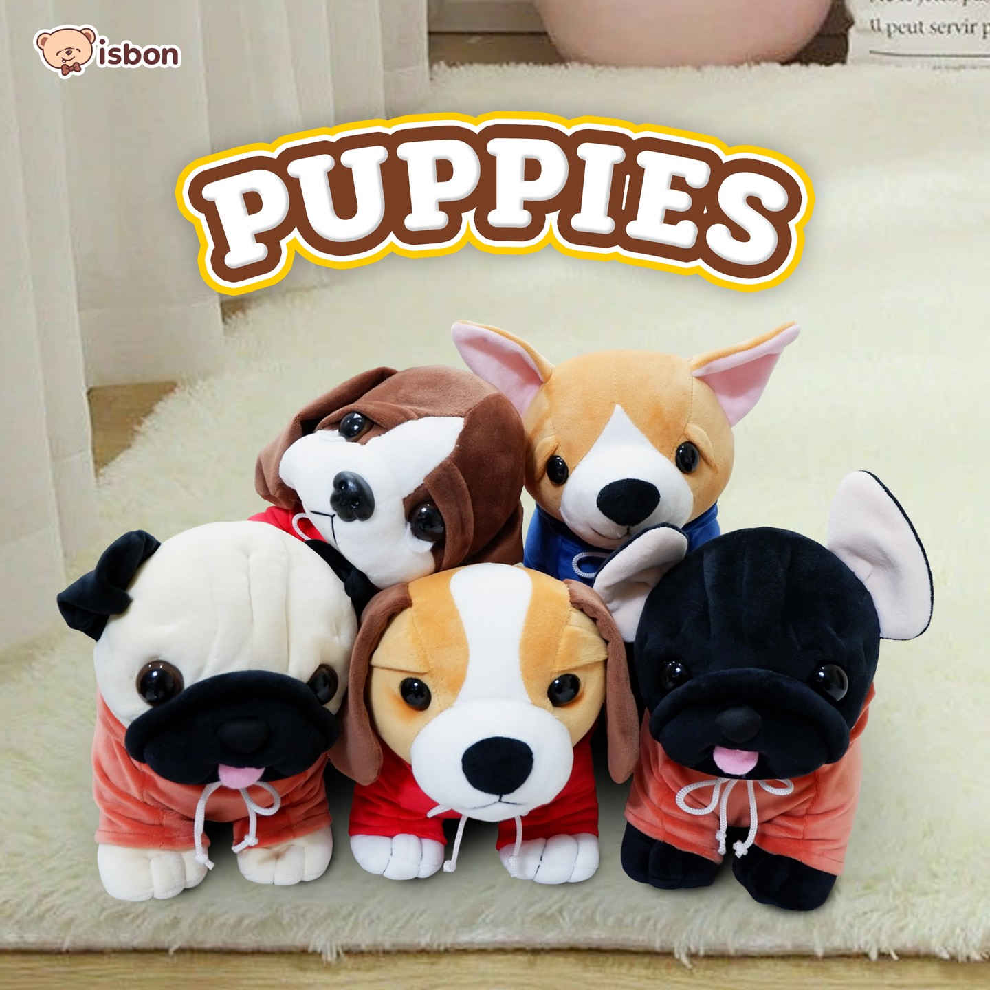 ISTANA BONEKA Anjing Bersuara Puppies Beagle Bulldog Corgy Husky Hush Pug Dog Series Hoodie