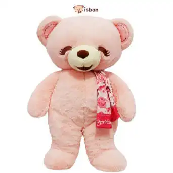 Beruang Jumbo Pink Teddy Bear STD Bonita With Syal