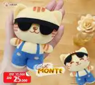 ISTANA BONEKA Kucing Squishy Carlo dan Monte GANTUNGAN KUNCI Mini Lucu