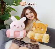 ISTANA BONEKA Blanket Bear dan Rabbit Pegang Selimut Untuk Bantal Tidur Bisa Mainan Anak Hadiah Spesial Ulang Tahun