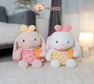 ISTANA BONEKA Rabbit Kelinci Pegang Wortel Baju Bunga Dress Telinga Panjang Mainan Anak Hadiah Spesial Ulang Tahun Cowok Cewek Akseoris Carrot