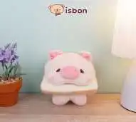 ISTANA BONEKA Babi With Bread Pig Mungil 6in Lucu Mainan Anak Cowok Cewek Hadiah Kado Ulang Tahun Spesial Bahan Premium