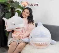 ISTANA BONEKA Hiu Sharky Penghangat Tangan Mainan Bantal Anak Kado Ulang Tahun Cowok Cewek Ocean Non Alergi Halus Lembut