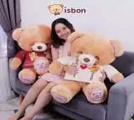 ISTANA BONEKA Jumbo Boney Bonita 39in With Kaos Love Beruang 1 Meter Bahan Halus Cocok Untuk Hadiah Mainan Anak Non Alergi Premium