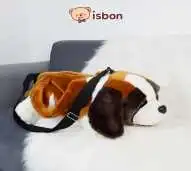 ISTANA BONEKA Tas Selempang Anjing Bernard Dog Sling Bag Untuk Bepergian Tempat Barang Bahan Bulu Halus