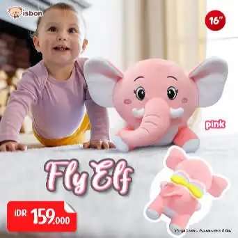 ISTANA BONEKA Gajah Terbang Bersayap Elephant Ly Fly Elf 
