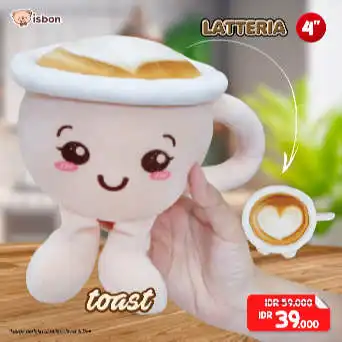 ISTANA BONEKA Coffee Cup Latteria Dan Gantungan Kunci Cangkir 