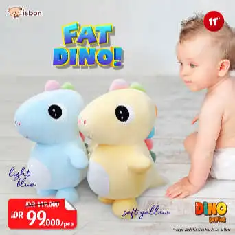 ISTANA BONEKA Fat Dino Squisy Dinosaurus 